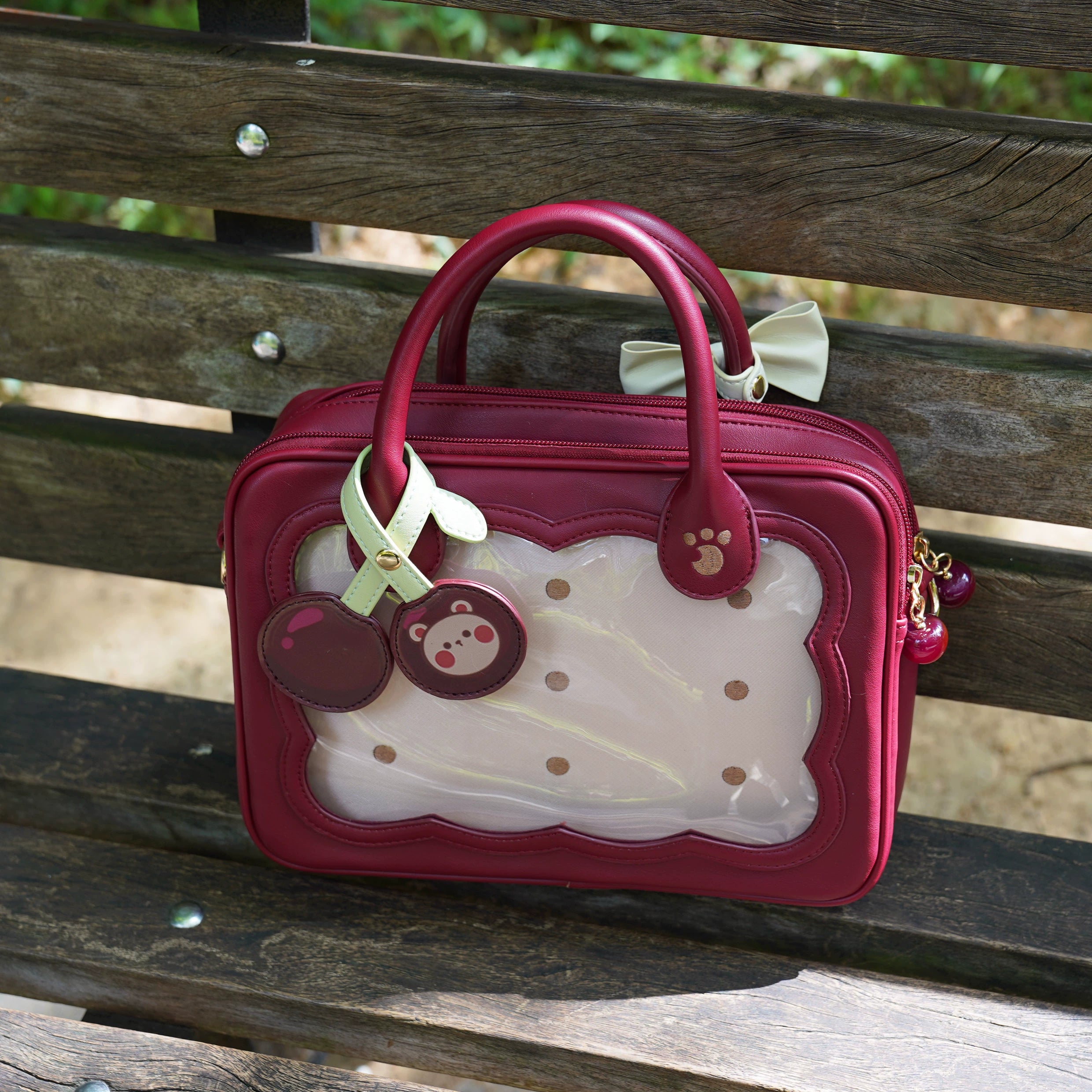 Morning Glory~Kawaii Lolita Bag Cherry Biscuit Shoulder Crossbody Handbag 36810:533802