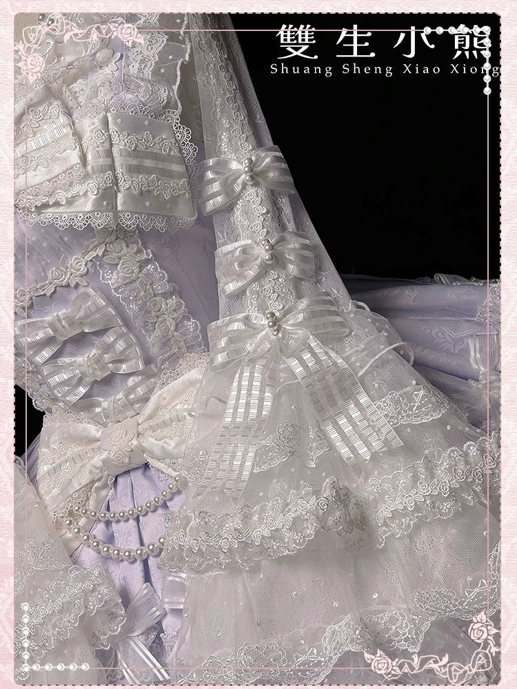 Shuang Sheng Xiao Xiong - Heart of Love - Sweet Lolita Wedding JSK, Bow Details 44306:803142
