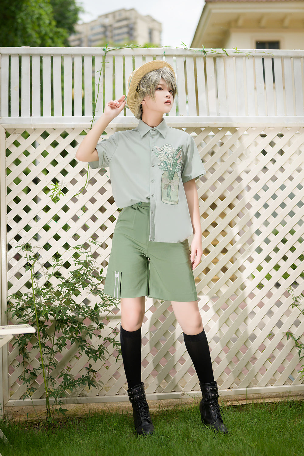 Princess Chronicles - Limited Flowering Time - Ouji Lolita Green Prince Shorts