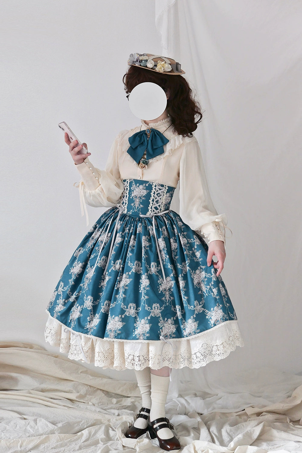 (BFM)Miss Point~Customized Vintage Lolita Skirt Elegant Pullover Fishbone SK 31464:363168