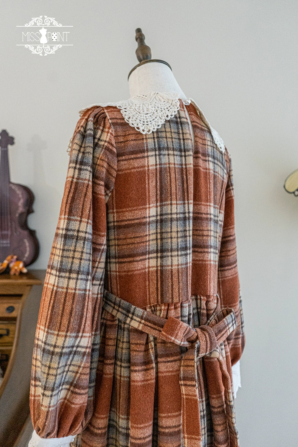 (BFM)Miss Point~Fat Fox in the Forest~Customized Lolita OP Dress Plaid Loose Daily Dress 37590:562880