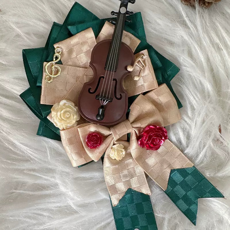 Krncrlo - Cello Vintage Elegant 3 Tiered Lolita Jumper Dress S Dark green badge