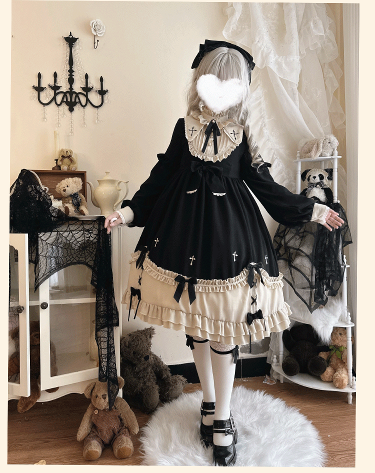 Niu Niu - Plus Size Lolita OP Dress Vintage Lolita Winter Dress