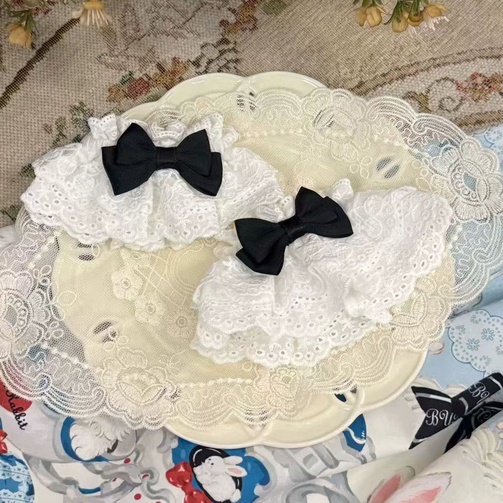 Myth Rabbit Tea Party - Sweet Lolita Dress Set, Bunny Print JSK (S) / L M S XL) 44460:809496