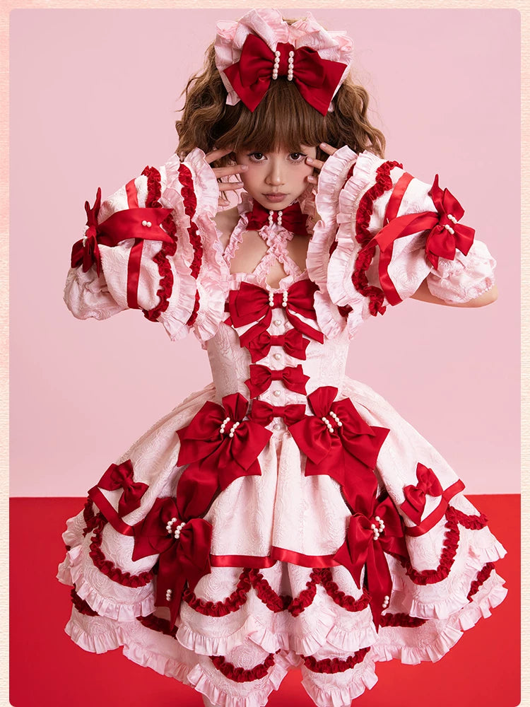 Sweetheart Petal - Sweet Lolita Petal Hem JSK Dress, Halter Neckline 44733:820715