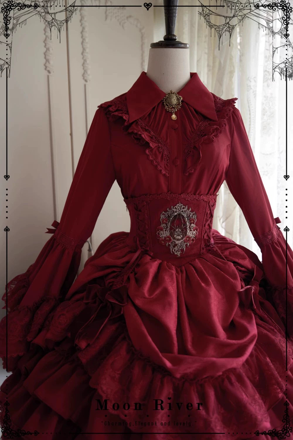 Moon River - Moonlit Spider - Gothic Lolita SK & JSK Dress Outfit Set 44232:799681