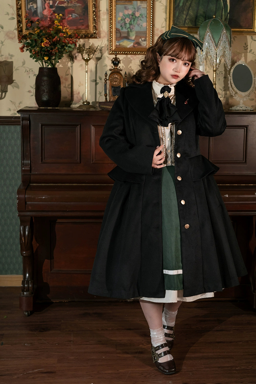 Miss Point~Golden Movement~Elegant Lolita Fishbone Skirt Customized 32242:381226