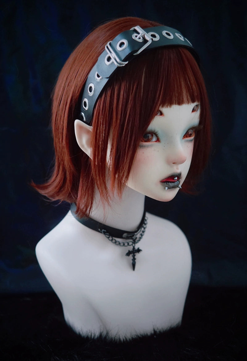 Strange Sugar~Gothic Lolita KC Faux Leather Punk Lolita Hair Accessories 36648:533400
