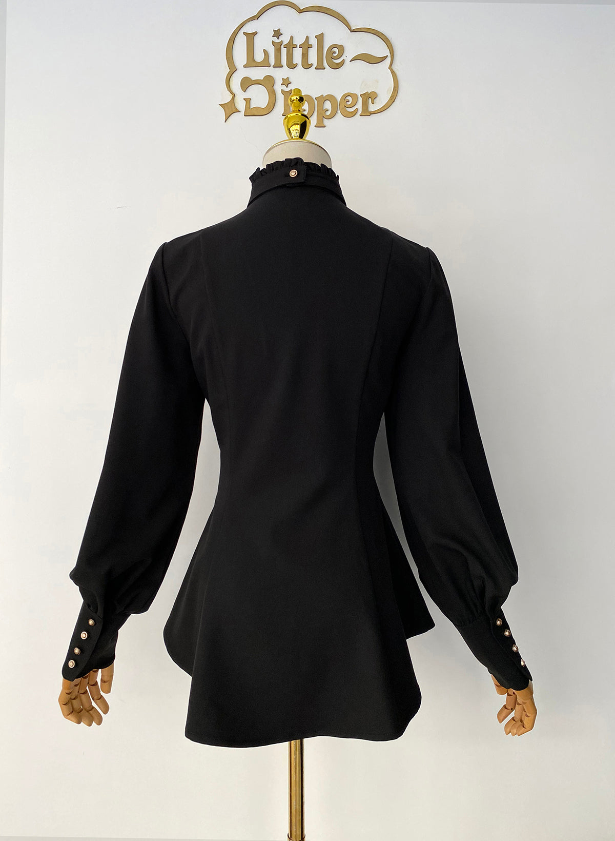 Little Dipper - Elegant Lolita Mutton Sleeve Stand Collar Blouse 19514:291346
