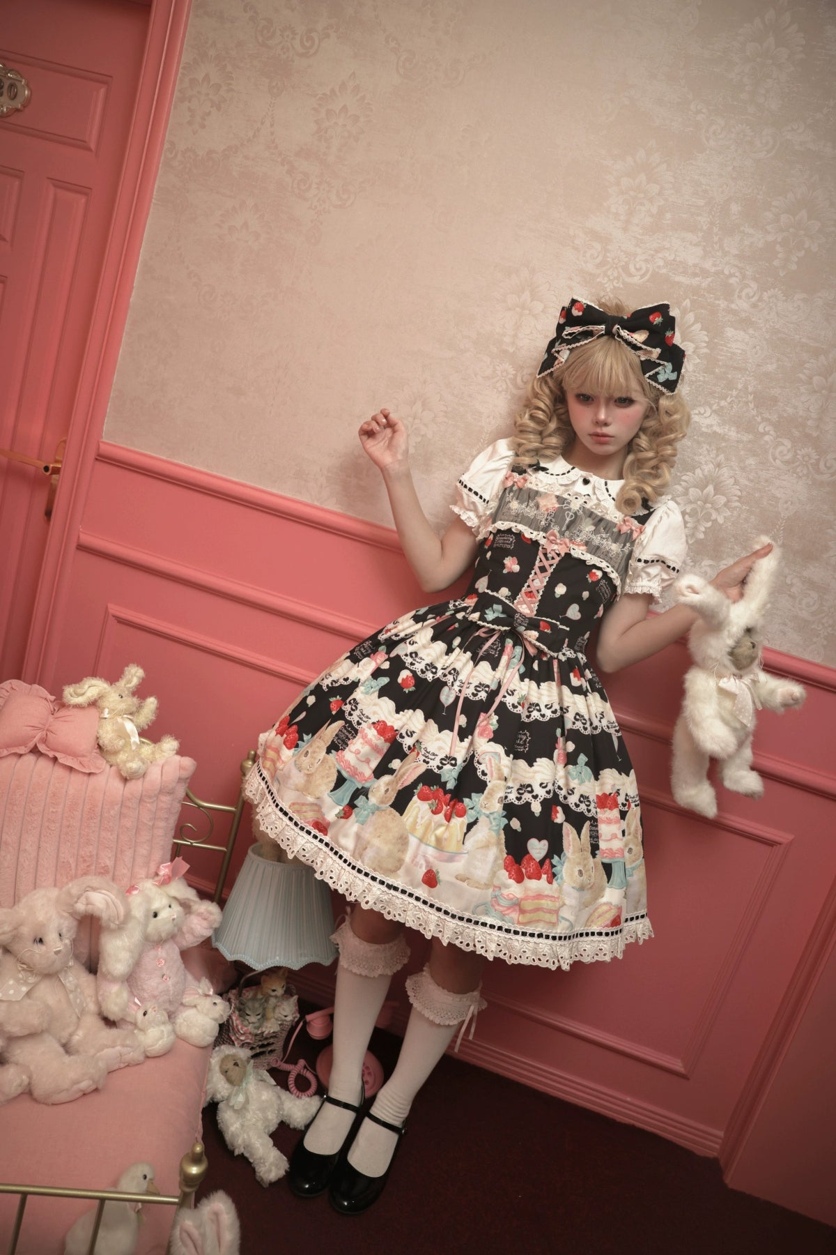 Dark Star Island~Honey Bunny Cake~Sweet Lolita JSK/OP/Strap SK/Shirt 39864:639000