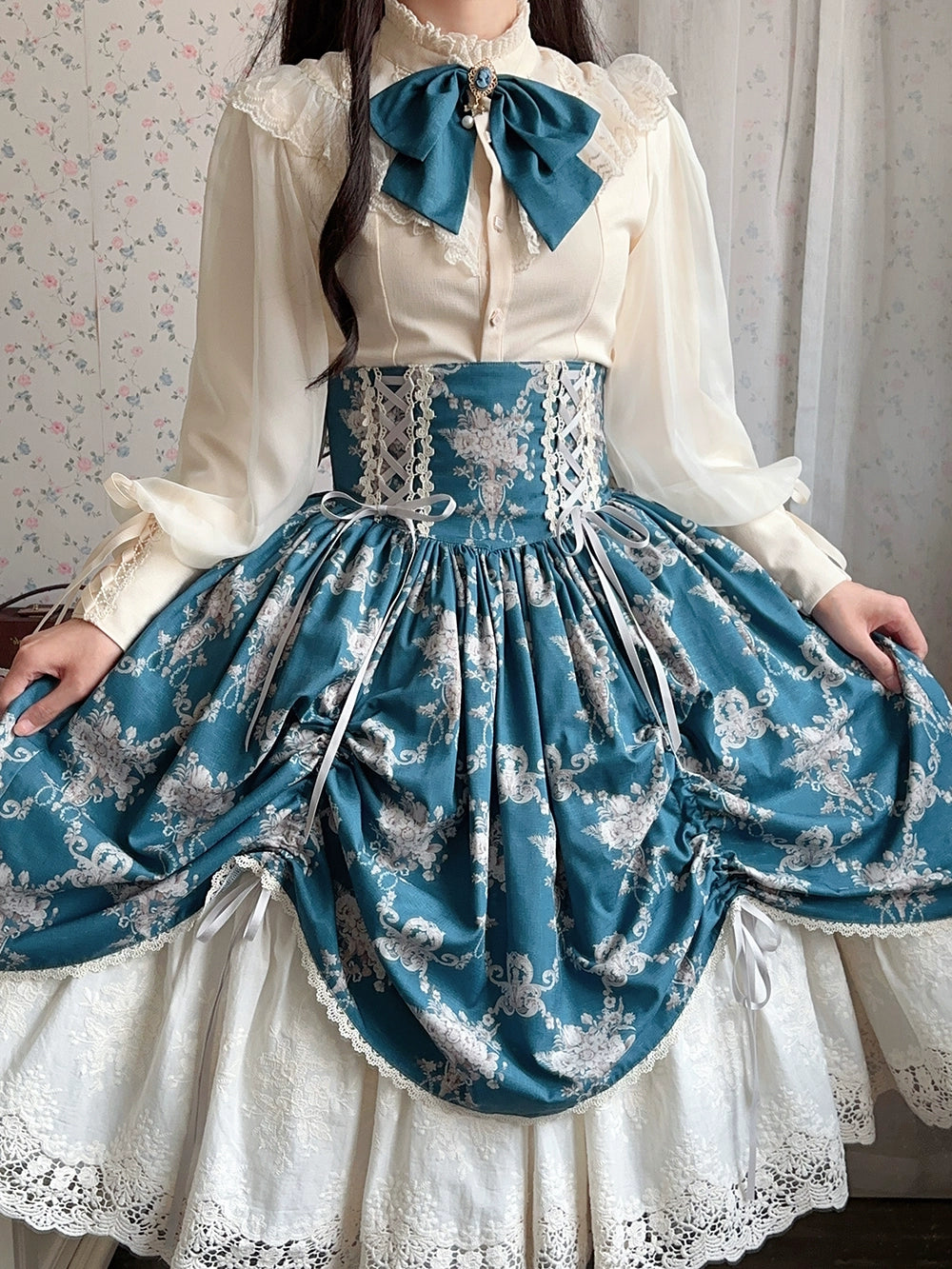 (BFM)Miss Point~Customized Vintage Lolita Skirt Elegant Pullover Fishbone SK 31464:363198