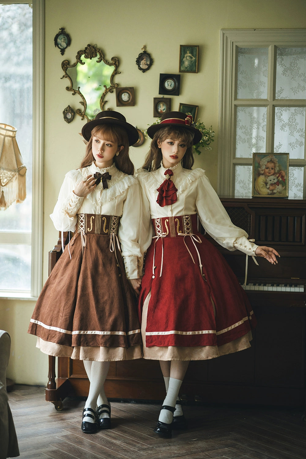 Miss Point~Golden Movement~Elegant Lolita Fishbone Skirt Customized 32242:381254