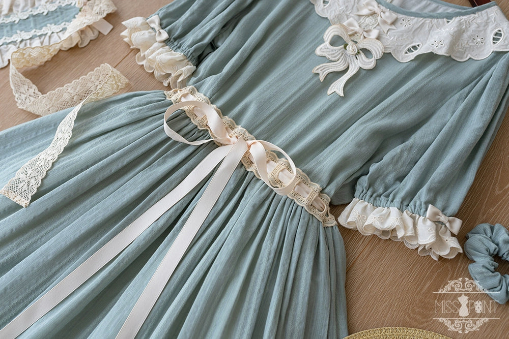 Miss Point~Customized Elegant Lolita OP Dress Cute Daily Girl Short Lolita Dress