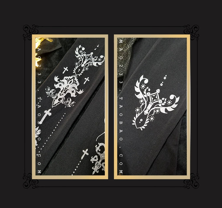 Wulala Mew~Elegant Lolita Pantyhose Daily Gold Foil Printing Tights 32880:403248