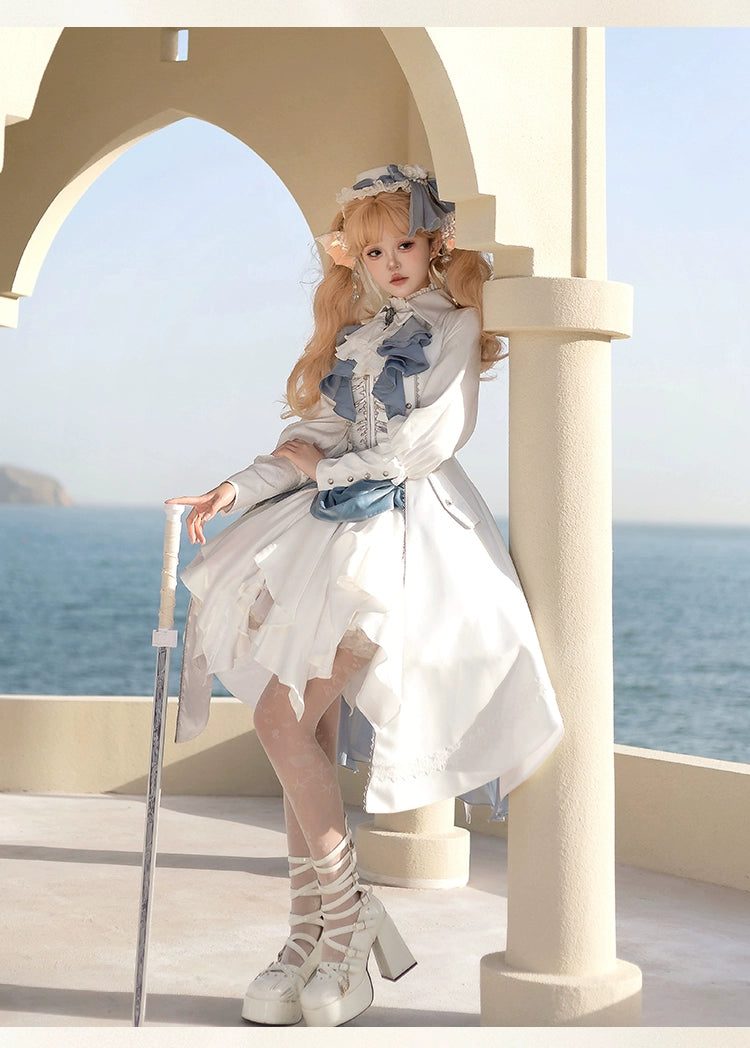 Forest Fluorescent Carps - Crumbling Skeleton - Ouji Lolita Vest Fishbone Embroidery Prince Pants Suits