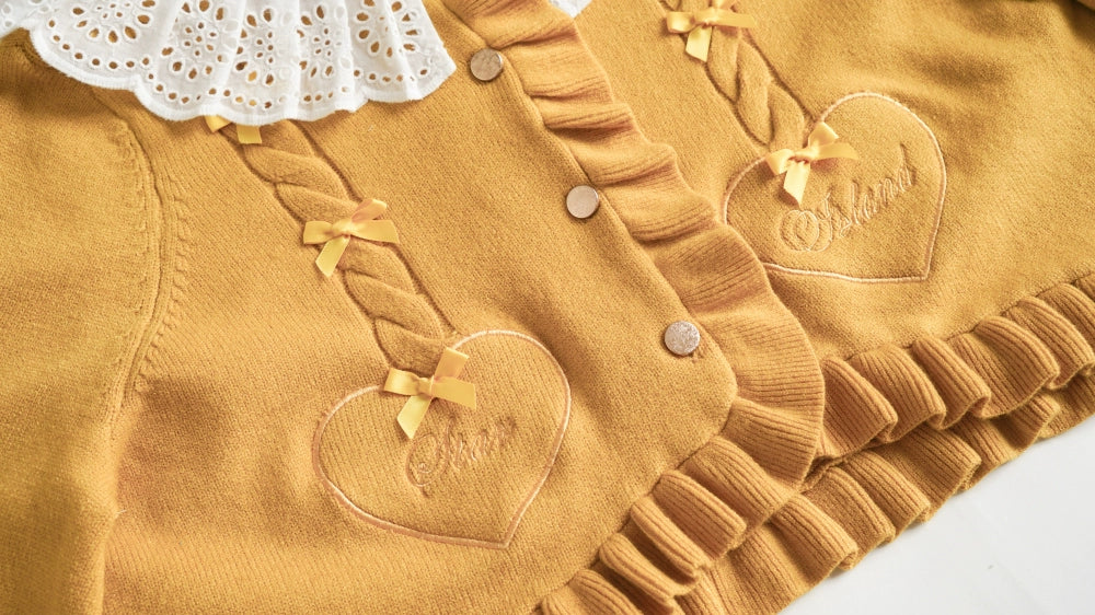 (BFM)Dark Star Island~Sugar Frost~Sweet Lolita Cardigan Knit Embroidered Sweater