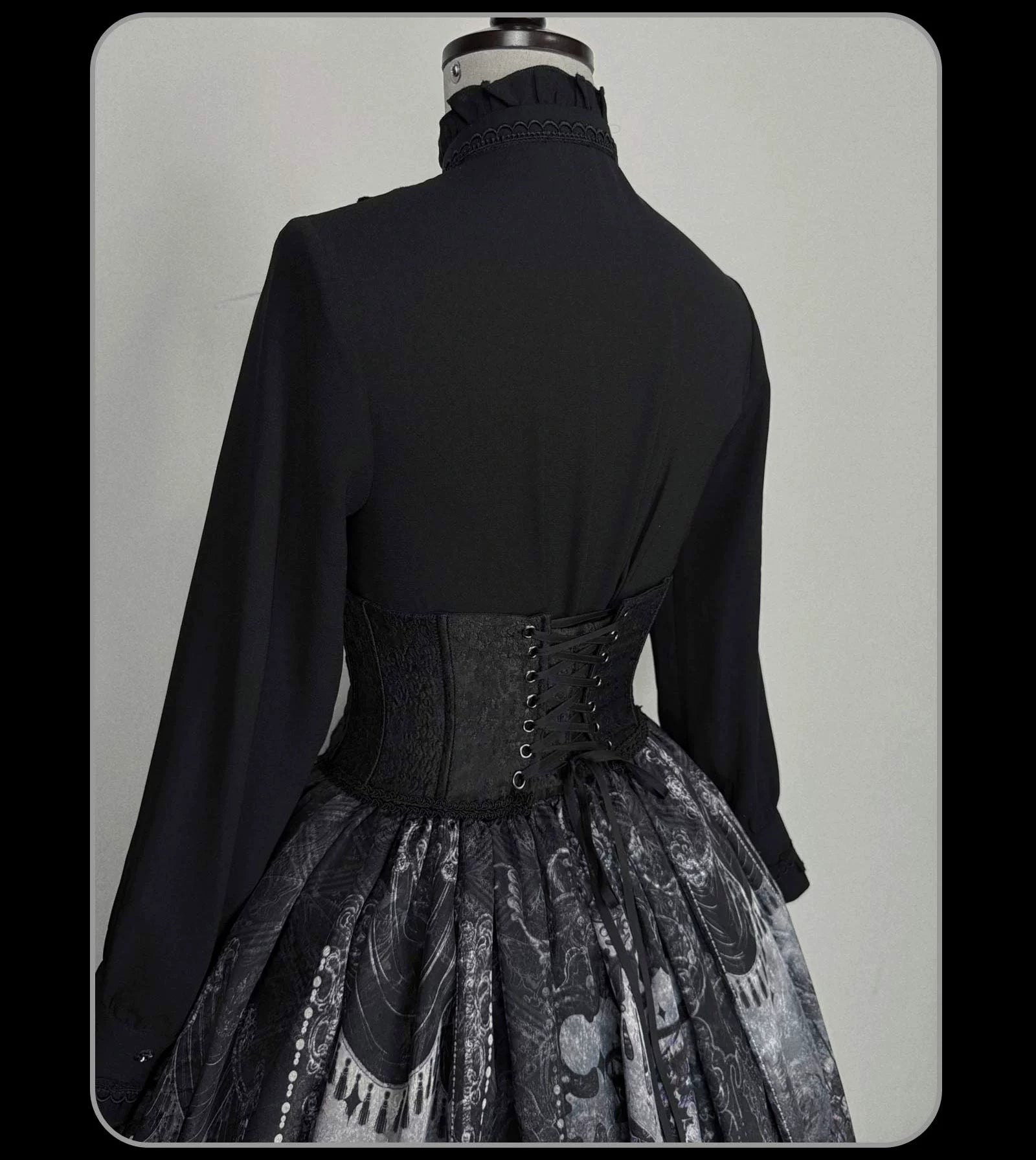 Bone-Eroded Butterfly - Gothic Lolita JSK & SK Set 44051:793308