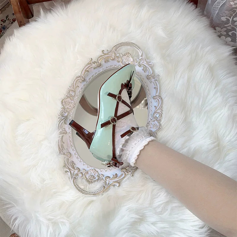Lady Tea Party - Elegant Lolita Heel Shoes, Macaron Color (35 36 37 38 39 40 41 42 43 44 45) 44576:815519
