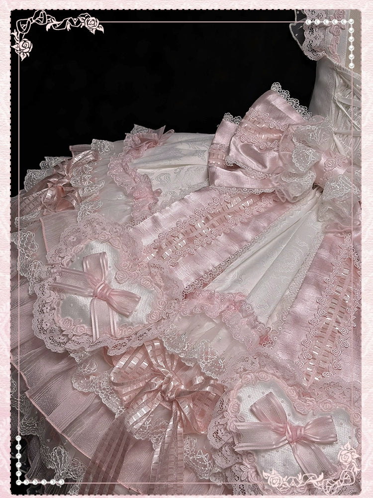 Shuang Sheng Xiao Xiong - Heart of Love - Sweet Lolita Wedding JSK, Bow Details 44306:803161
