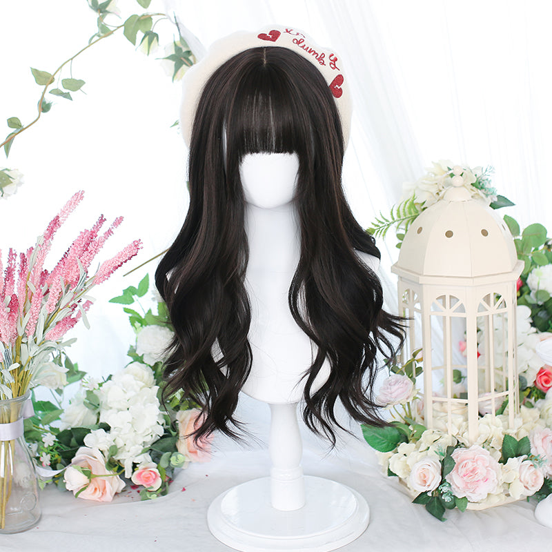 Dalao - Natural Lolita Wig Gentle Long Curly Hair 6077 Black Brown (3-17)