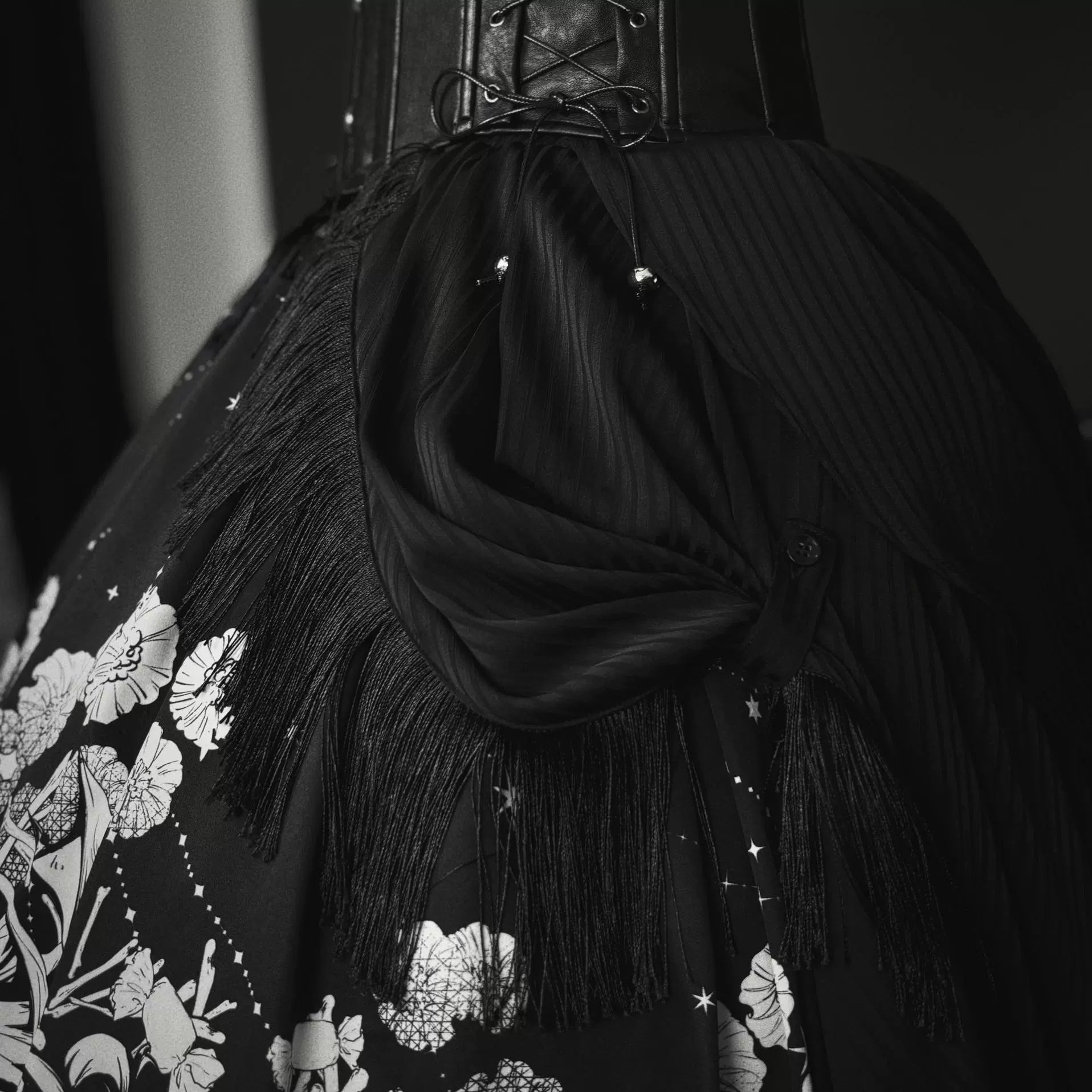 Caged Bird Hotel - Bone Theater - Gothic Lolita Waist Corset Black Slimming Corset