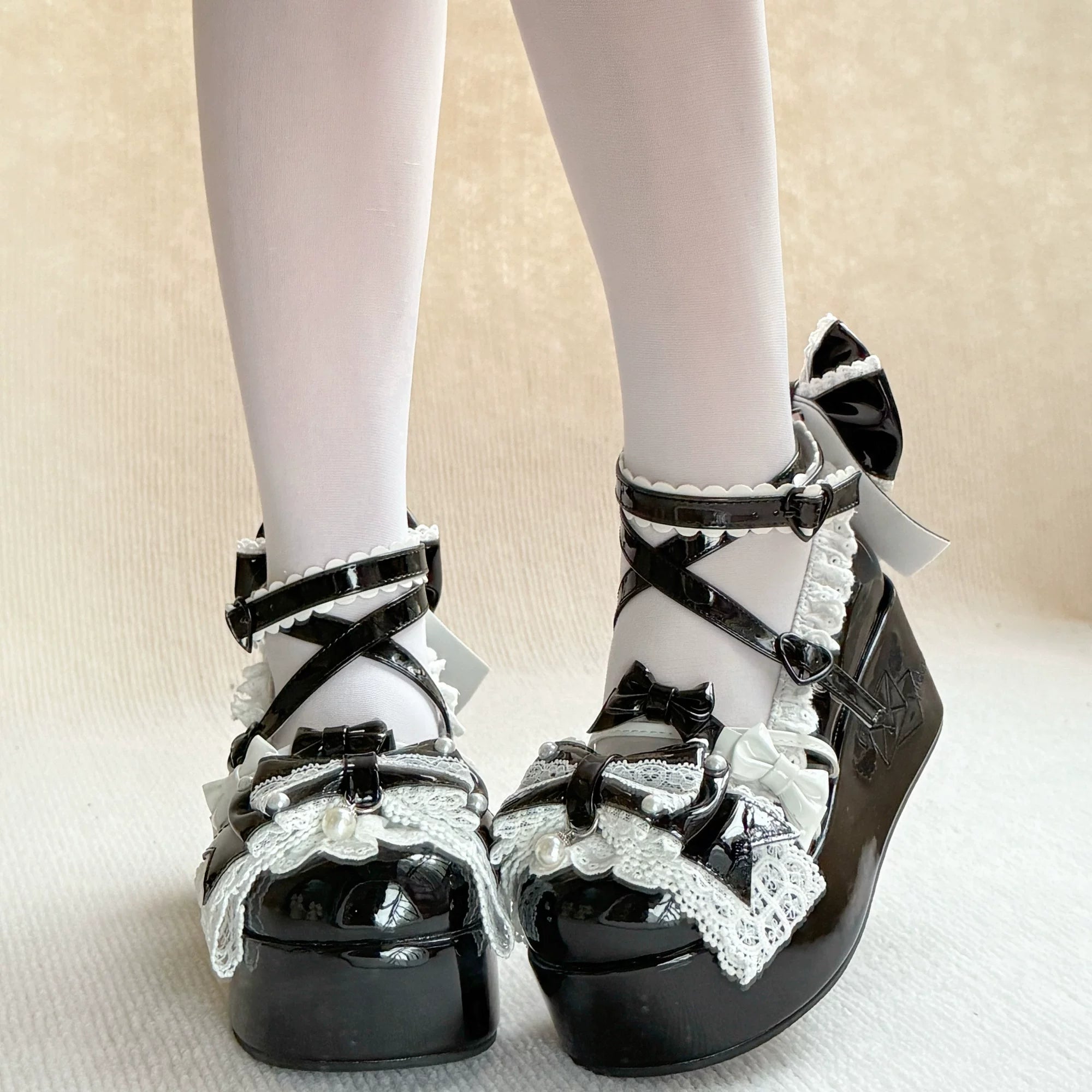 Sweet Dream Letter - Sweet Lolita High Platform Shoes, Embroidery & Bows