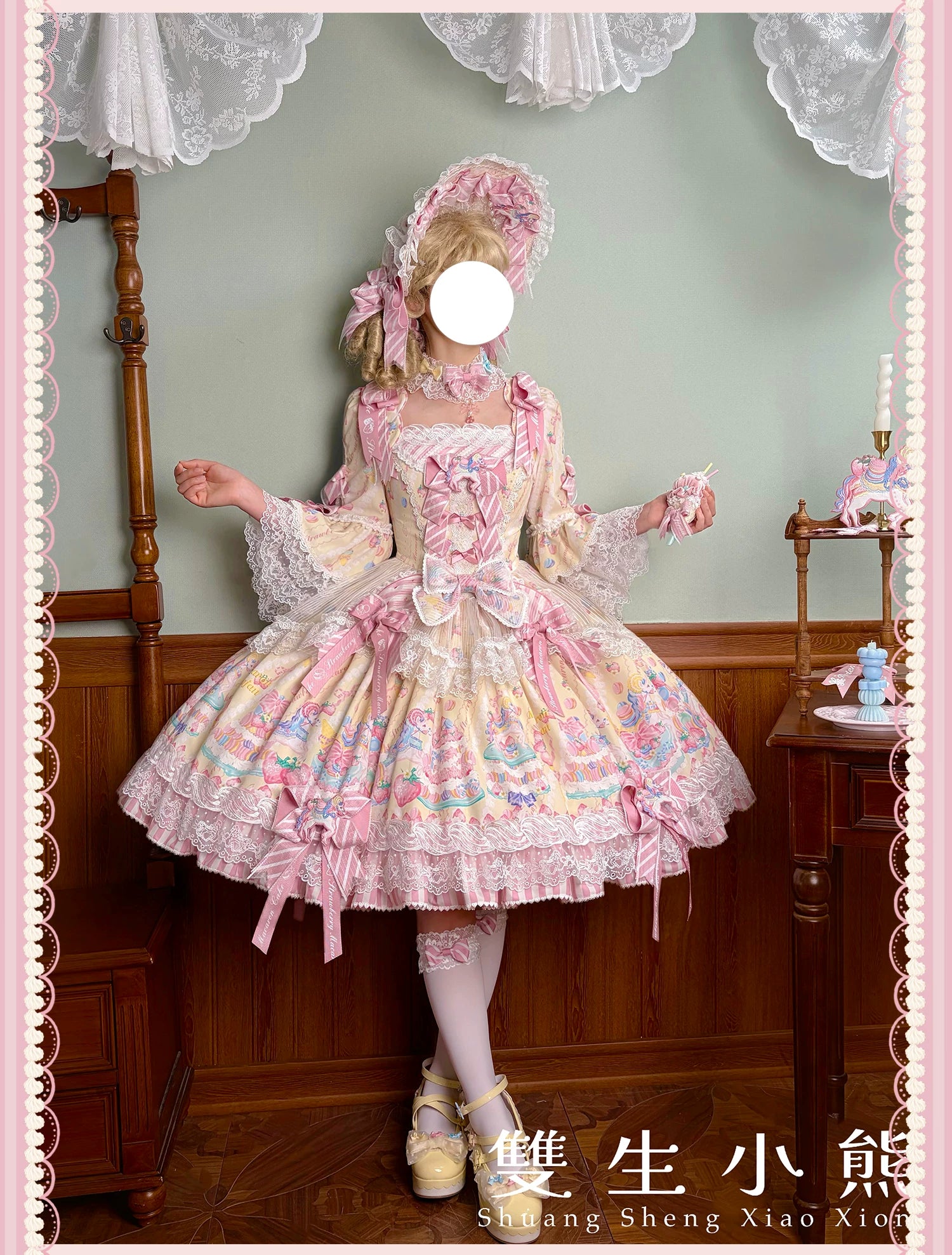 Macaron - Printed Sweet Lolita OP Dress, Old School Lolita JSK Available