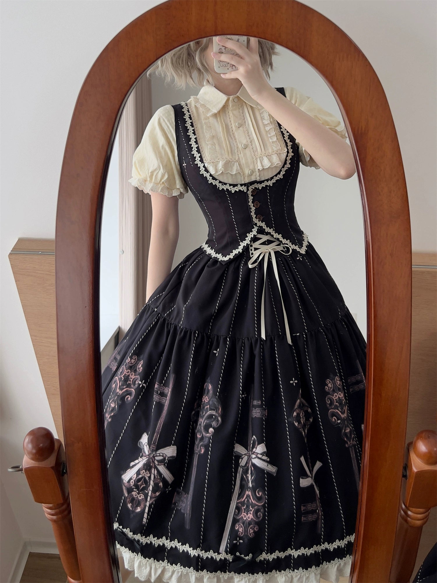 Uncle's Workshop - Secret Key - Classic Lolita Dress Suit, Key Print 43925:790999