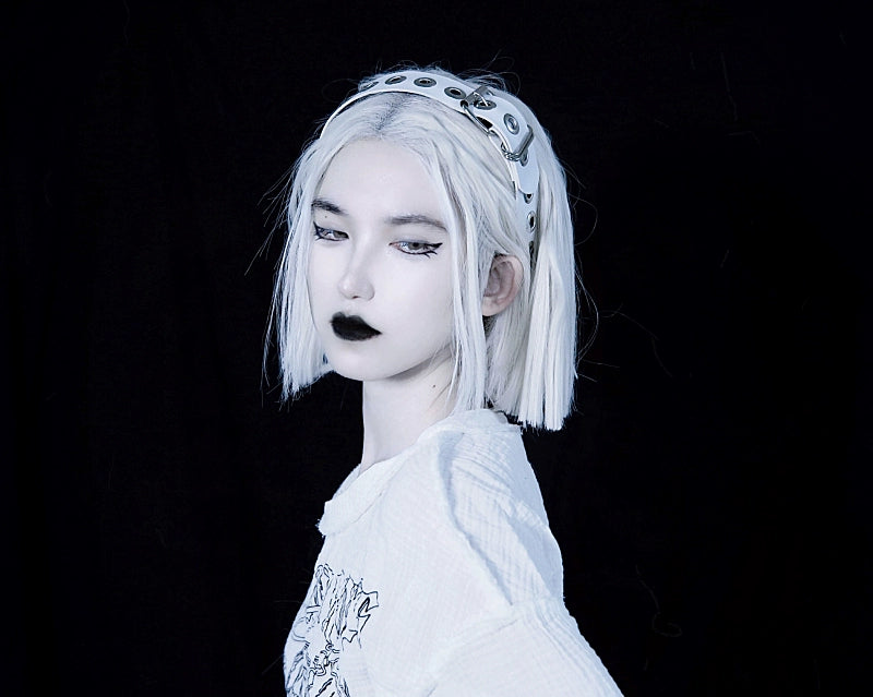 Strange Sugar~Gothic Lolita KC Faux Leather Punk Lolita Hair Accessories 36648:533456