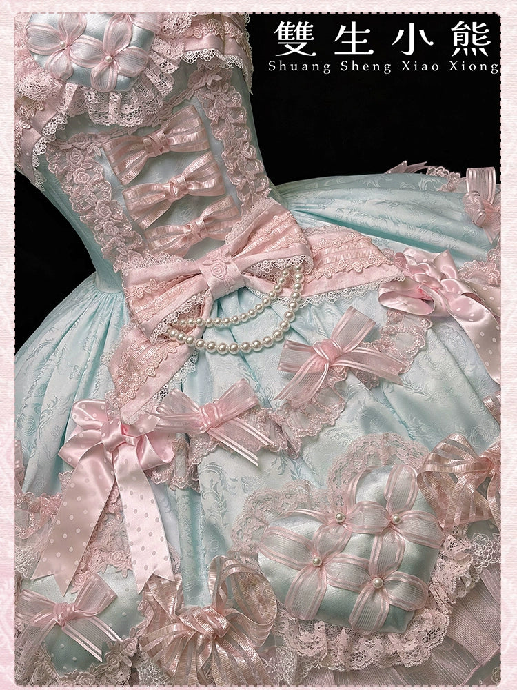 Shuang Sheng Xiao Xiong - Heart of Love - Sweet Lolita Wedding JSK, Bow Details 44306:803131