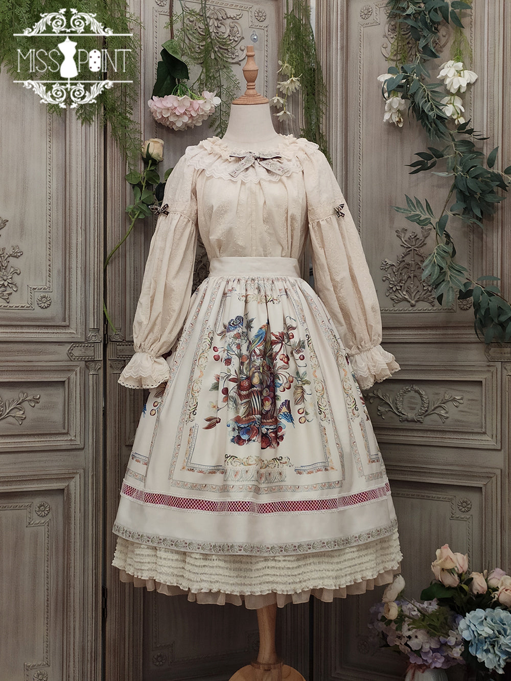 Miss Point~Rich Hymn~Lolita Bavarian Cotton Embroidered Blouse 20864:289218