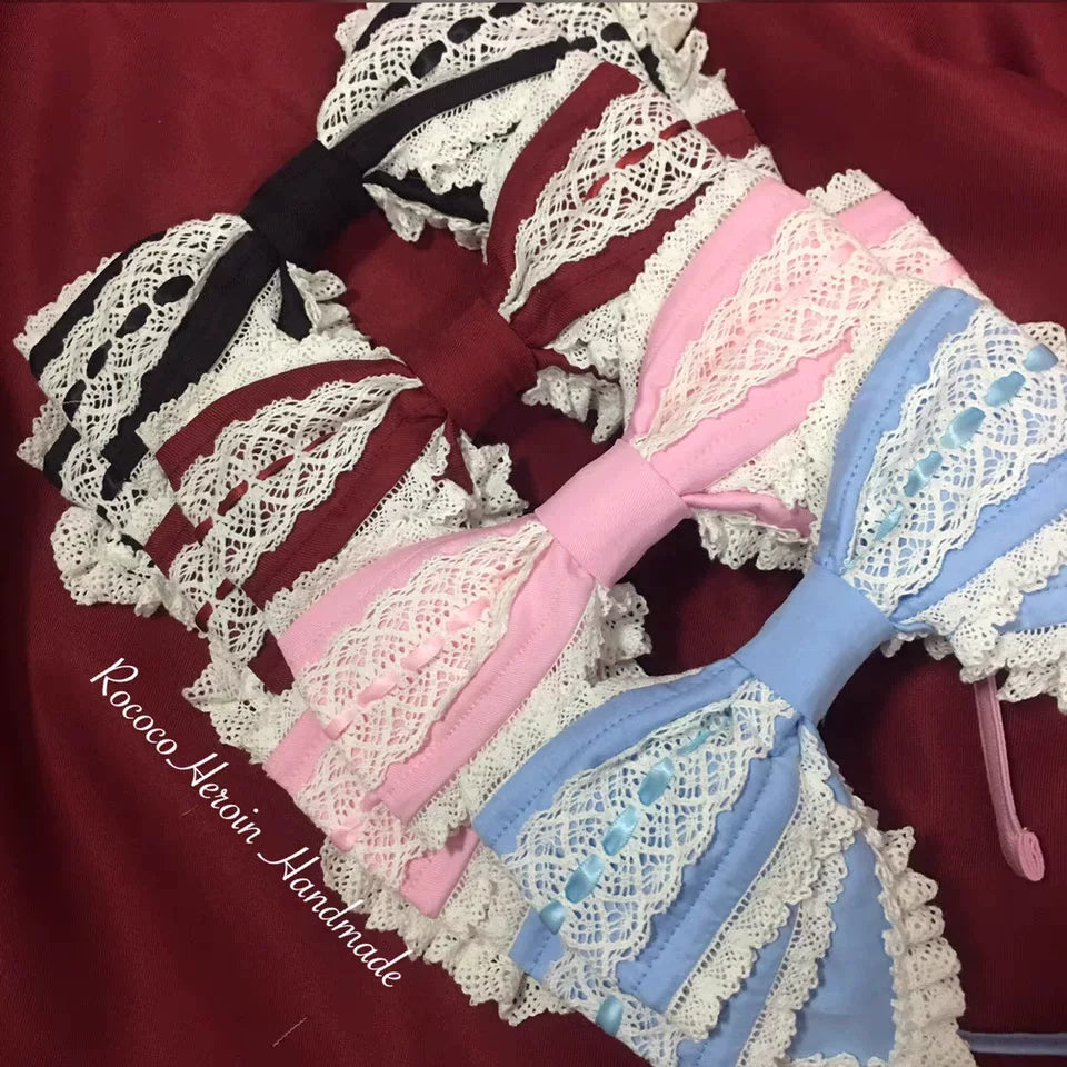Old School Lolita KC, Lace & Bow Red and White