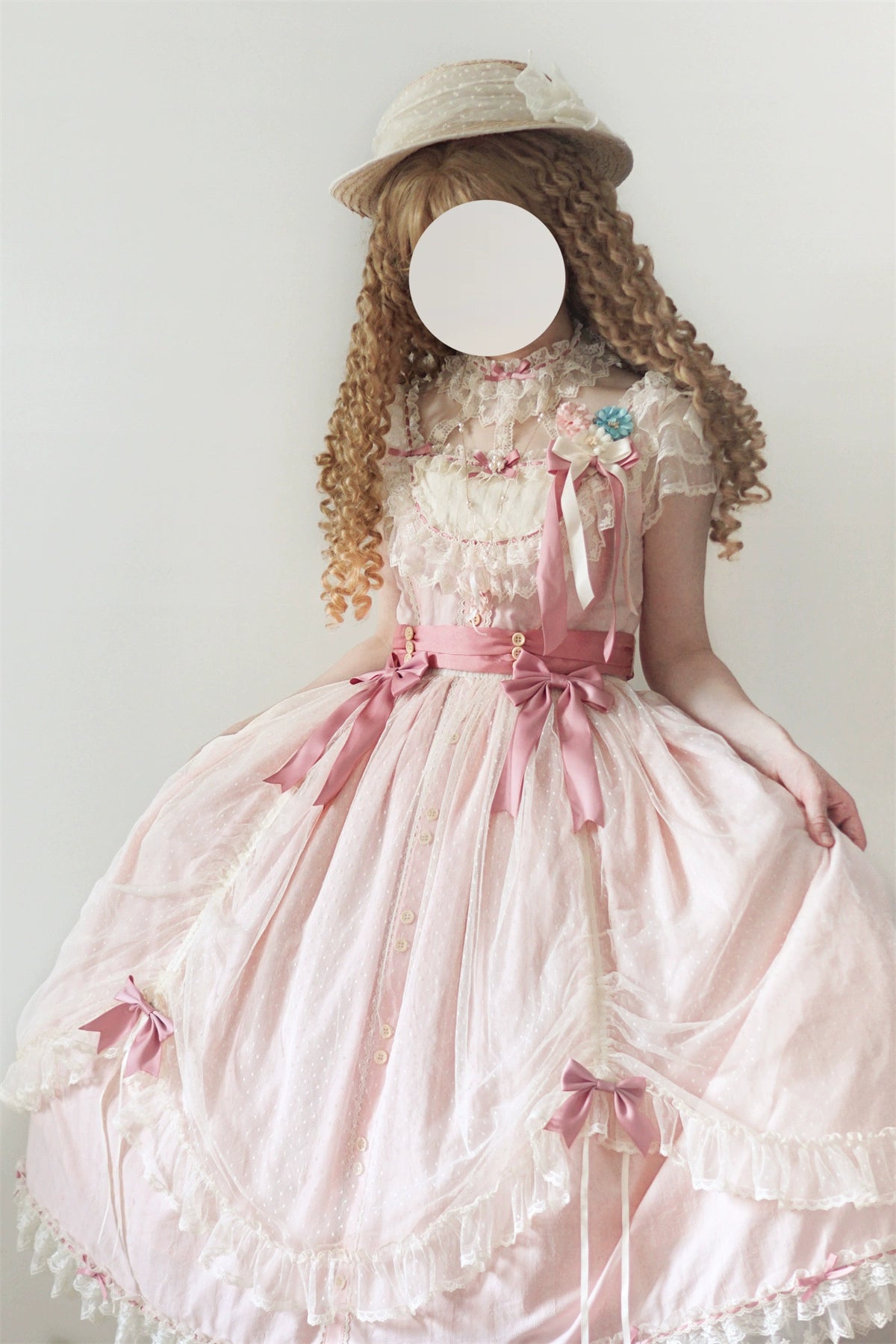 Uncle's Workshop - Fluttering Cherry Spring Strings - Cotton Sweet Lolita JSK Dress 42196:776731