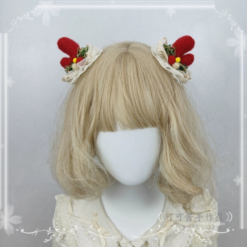 Cocoa Jam - Christmas Sweet Lolita Headdress, Antler Shaped Design (Trumpet) 43918:789863