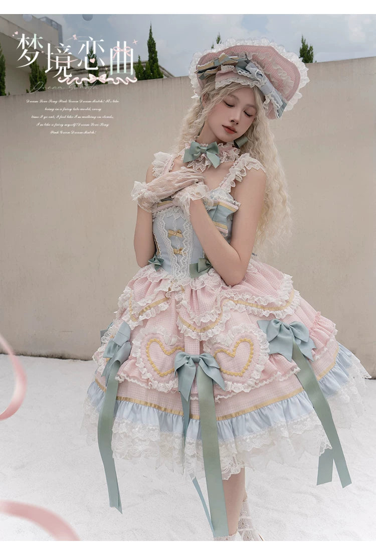 Dream Melody - Gorgeous Sweet Lolita JSK Dress, Lace & Bows 44442:809780