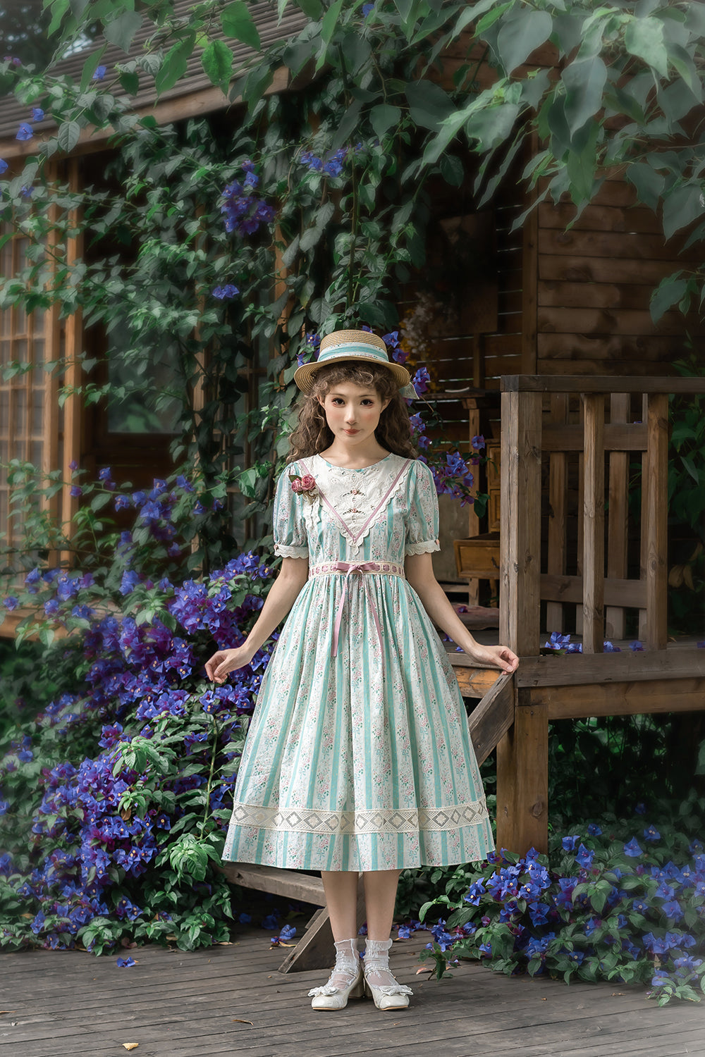 (Buyforme)Miss Point~Happy Summer Elegant Lolita Floral OP Dress 17704:244676