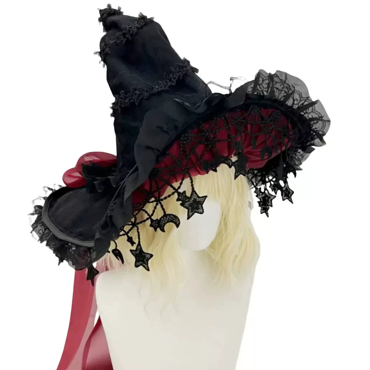 Gothic Lolita Witch Hat, Detachable Bow
