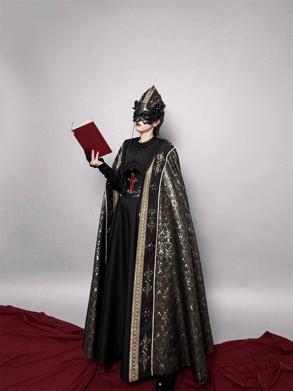 LeMiroir - Moonlit Prayer - Nun Lolita Crown, Elastic Headscarf