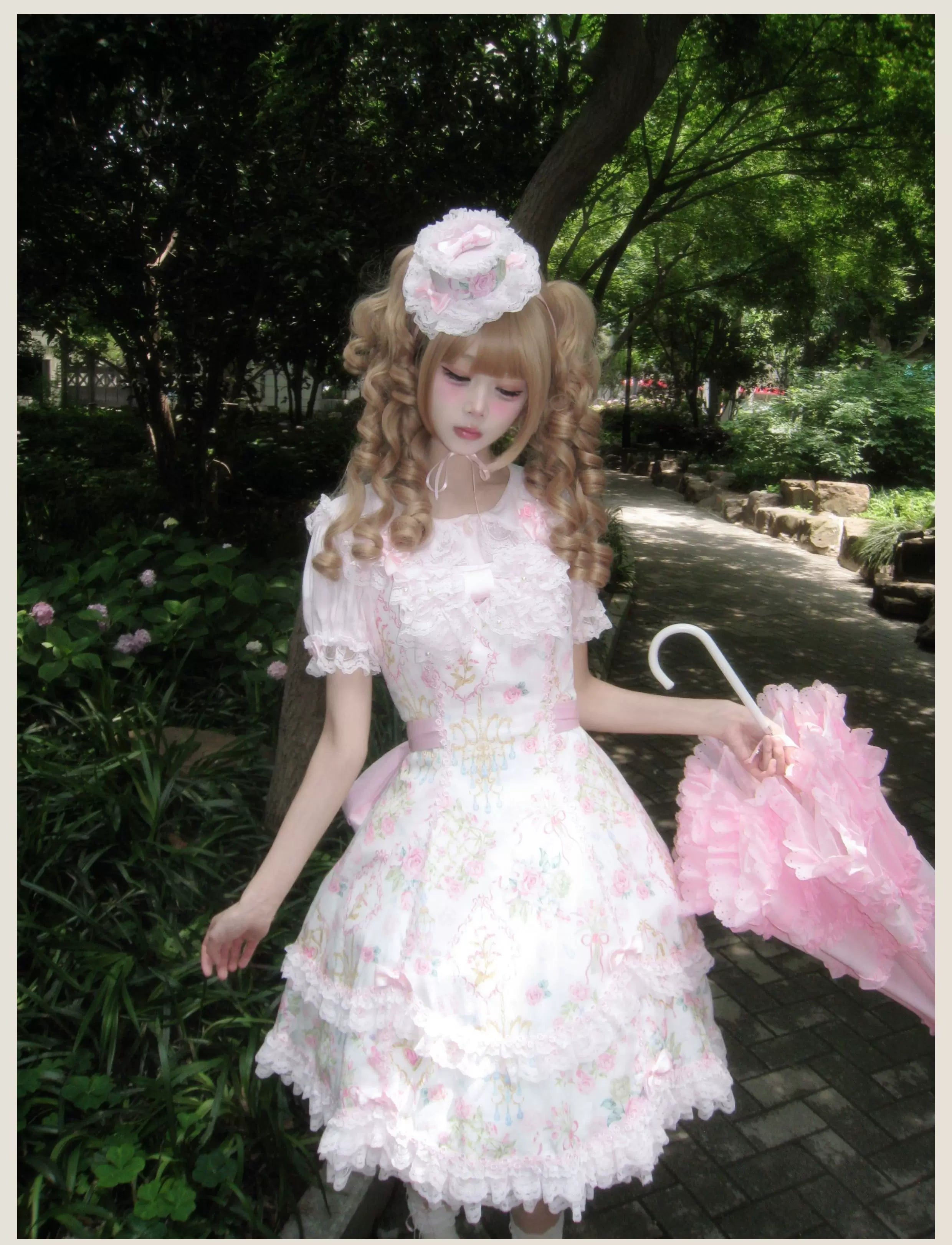Old School Lolita Peter Pan Collar Blouse with Lace 45504:851234