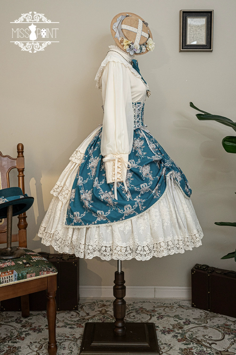 (BFM)Miss Point~Customized Vintage Lolita Skirt Elegant Pullover Fishbone SK 31464:363104