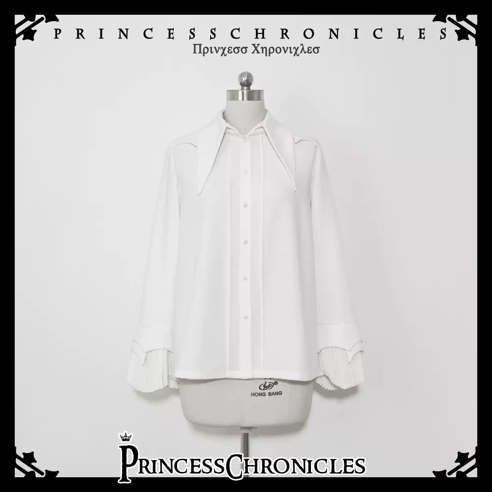 Princess Chronicles - Floating Light and Shadow Ouji Lolita Shirt S White Female shirt only (pre-order)