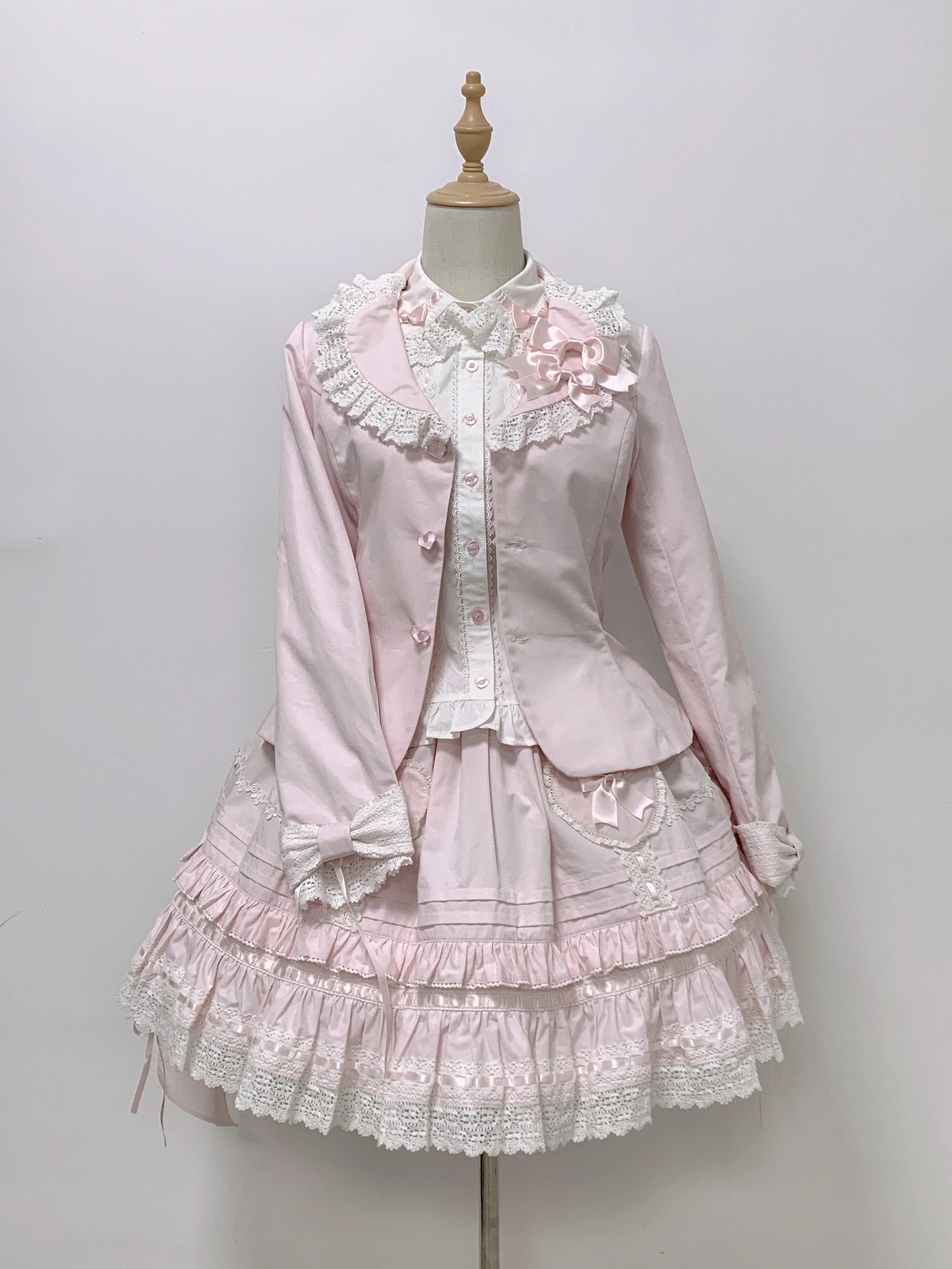 Bunny's Wish - Old School Lolita Coat, Flounce Hem Skirt 44436:807879