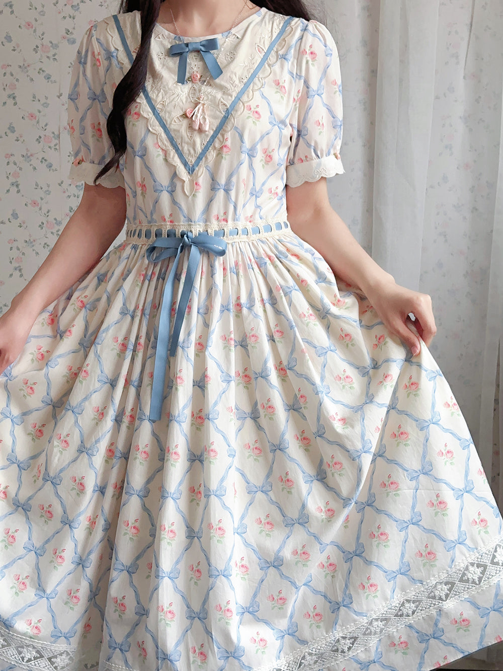 (Buyforme)Miss Point~Happy Summer Elegant Lolita Floral OP Dress 17704:244736