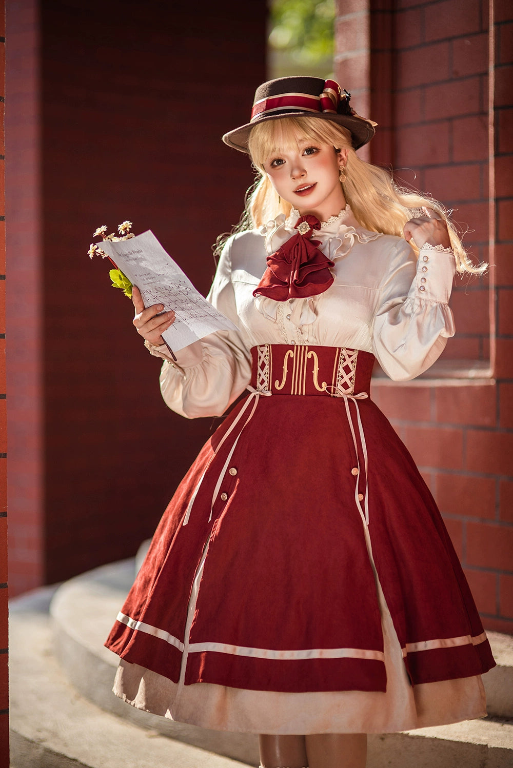 Miss Point~Golden Movement~Elegant Lolita Fishbone Skirt Customized 32242:381336