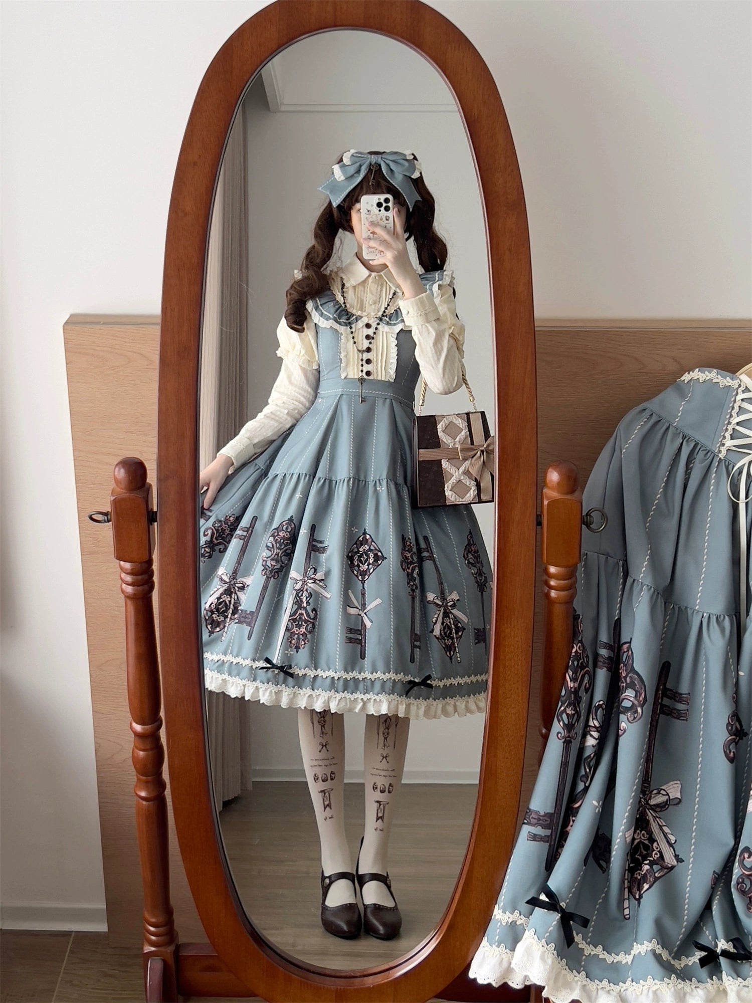 Uncle's Workshop - Secret Key - Classic Lolita Dress Suit, Key Print 43925:790978