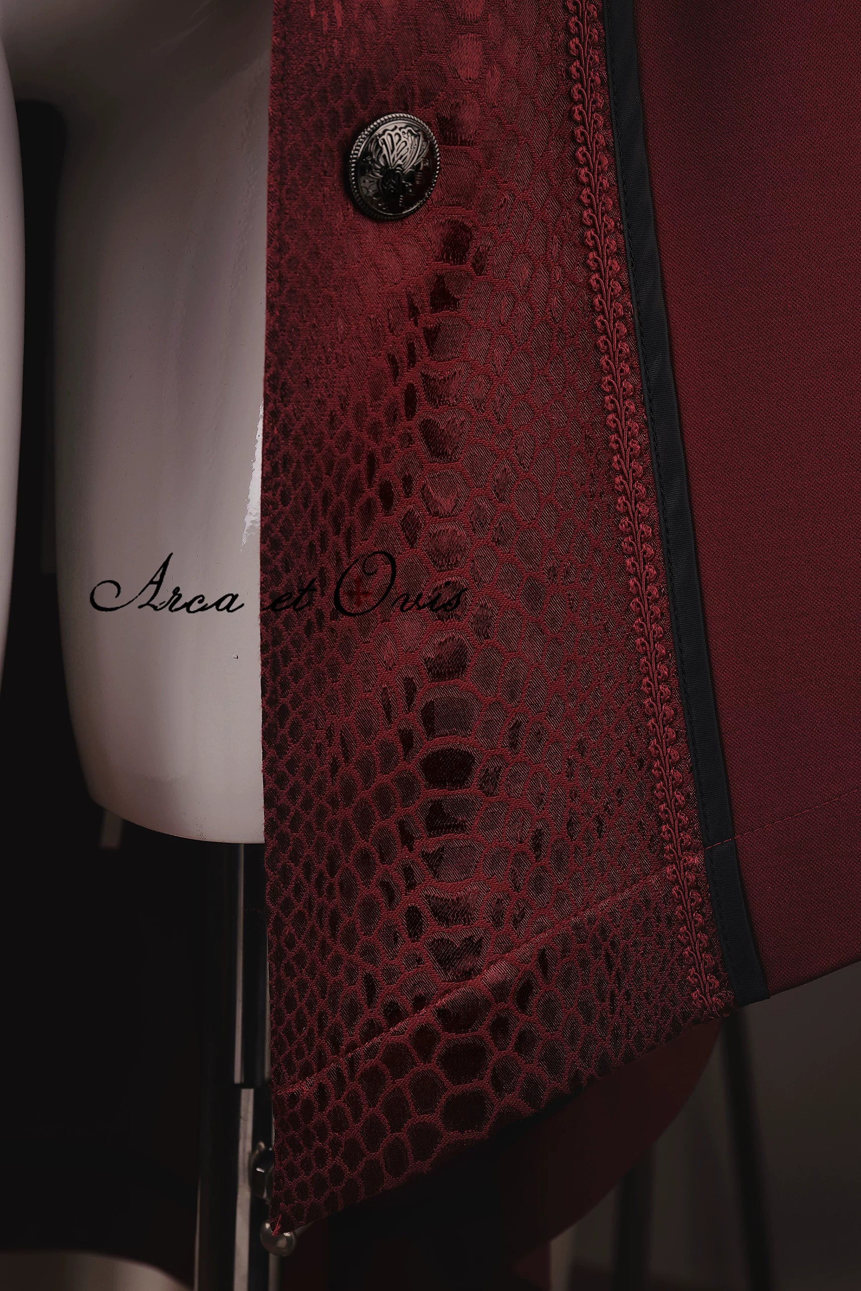 Bat Wing - Embroidery Ouji Lolita Coat, Detachable Front Panels 44433:808155