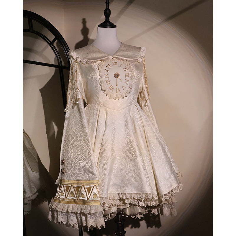 LizBird~Reincarnation of Time~Elegant Lolita OP Set with Waist-Cinching and A-Line Styles