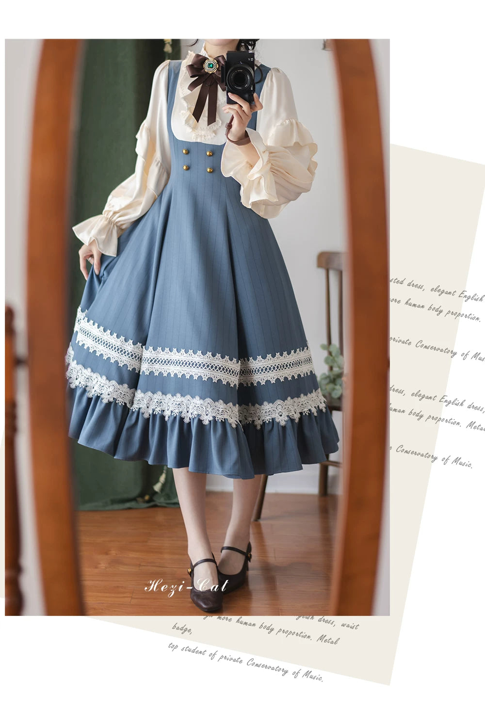Hometown Autumn - Plus Size Classic Lolita Fake Two-Piece OP Dress 45667:857526