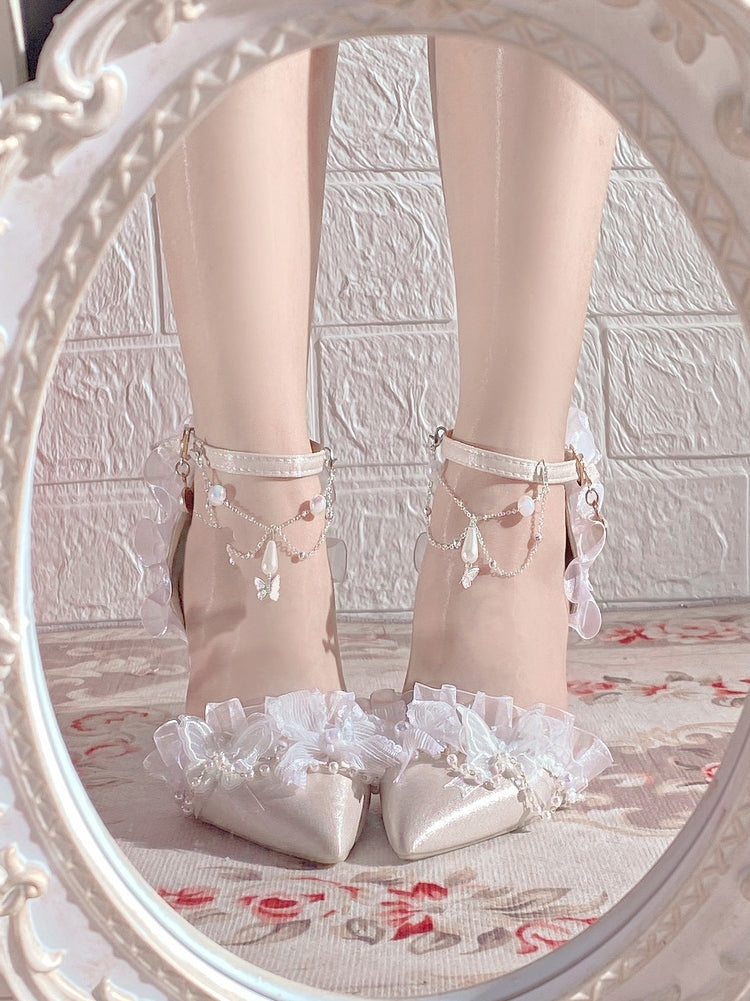 Ximeng Lolita - Deep Sea Hospital - Plus Size Wedding Lolita Bridal Shoes Customized Heels