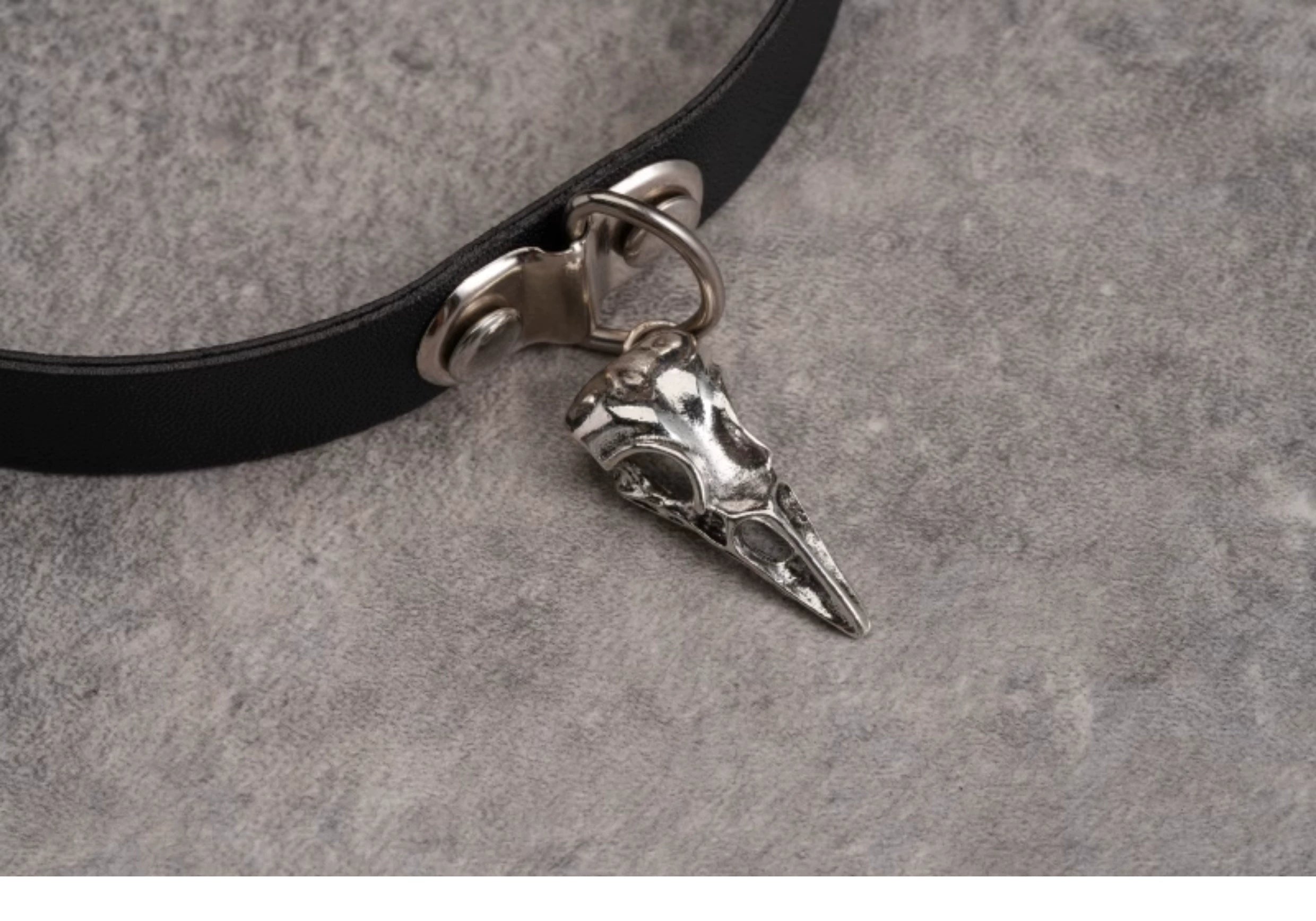 Strange Sugar~Gothic Lolita Choker Faux Leather Heart Pendant Necklace 36642:530694